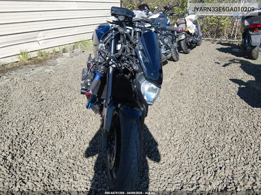 2016 Yamaha Fz09 VIN: JYARN33E6GA010209 Lot: 44781208