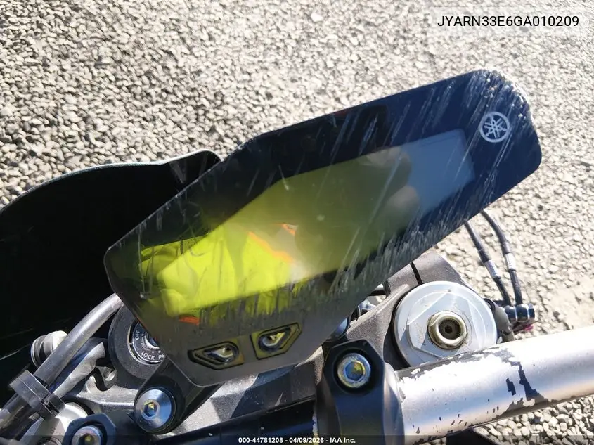 2016 Yamaha Fz09 VIN: JYARN33E6GA010209 Lot: 44781208