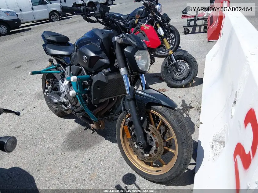 2016 Yamaha Fz07 C VIN: JYARM06Y5GA002464 Lot: 44953566