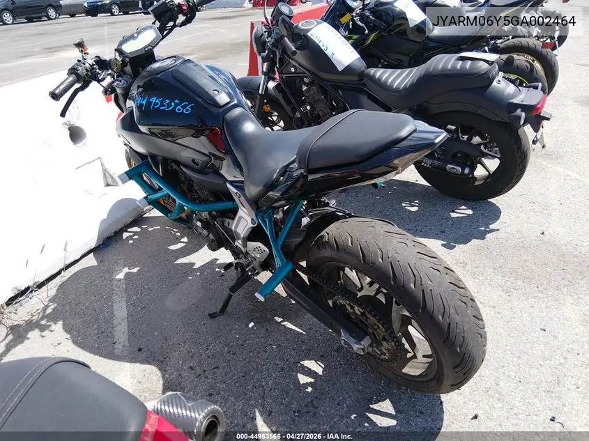 2016 Yamaha Fz07 C VIN: JYARM06Y5GA002464 Lot: 44953566