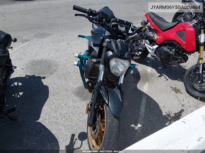 2016 Yamaha Fz07 C VIN: JYARM06Y5GA002464 Lot: 44953566
