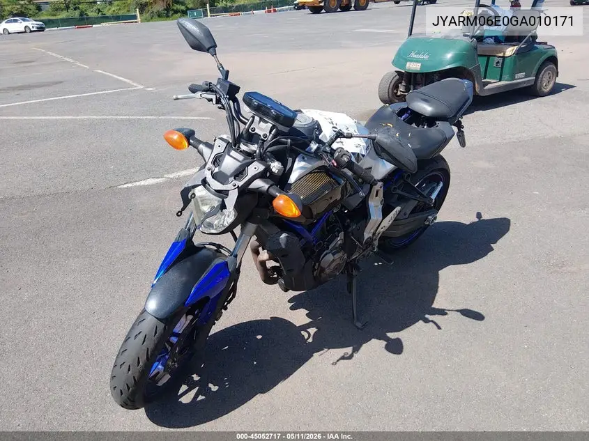 2016 Yamaha Fz07 VIN: JYARM06E0GA010171 Lot: 45052717