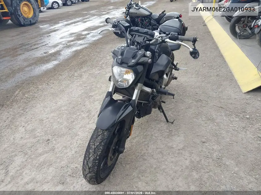 2016 Yamaha Fz07 VIN: JYARM06E2GA010933 Lot: 45530891