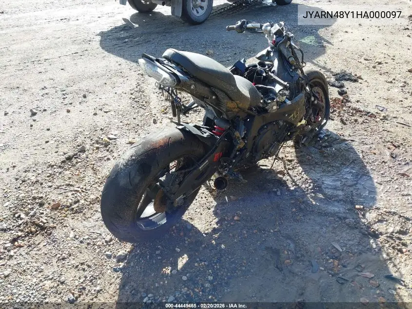 2017 Yamaha Fz10 C VIN: JYARN48Y1HA000097 Lot: 44449465