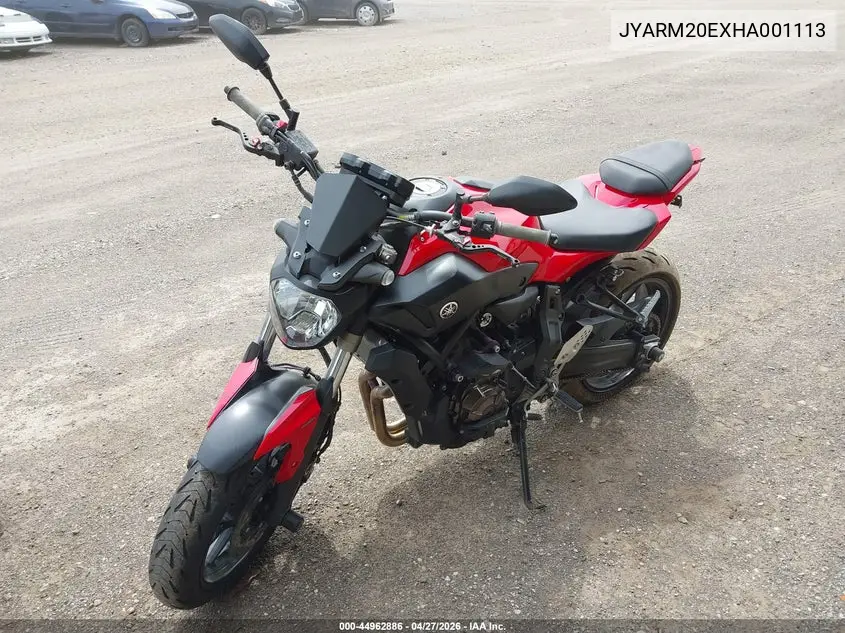 2017 Yamaha Fz07A VIN: JYARM20EXHA001113 Lot: 44962886