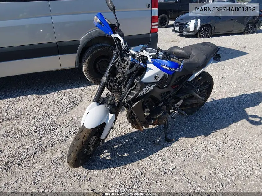 2017 Yamaha Fz09 VIN: JYARN53E7HA001838 Lot: 45507271