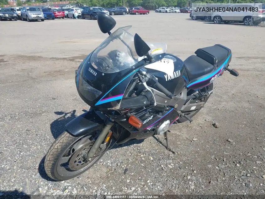 1992 Yamaha Fzr600 R VIN: JYA3HHE04NA041483 Lot: 44981117