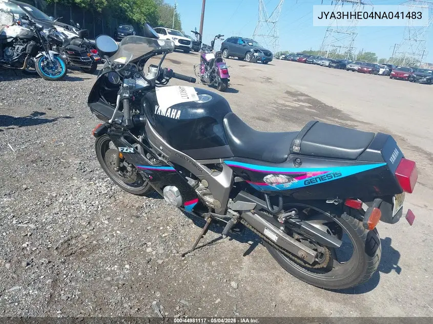 1992 Yamaha Fzr600 R VIN: JYA3HHE04NA041483 Lot: 44981117
