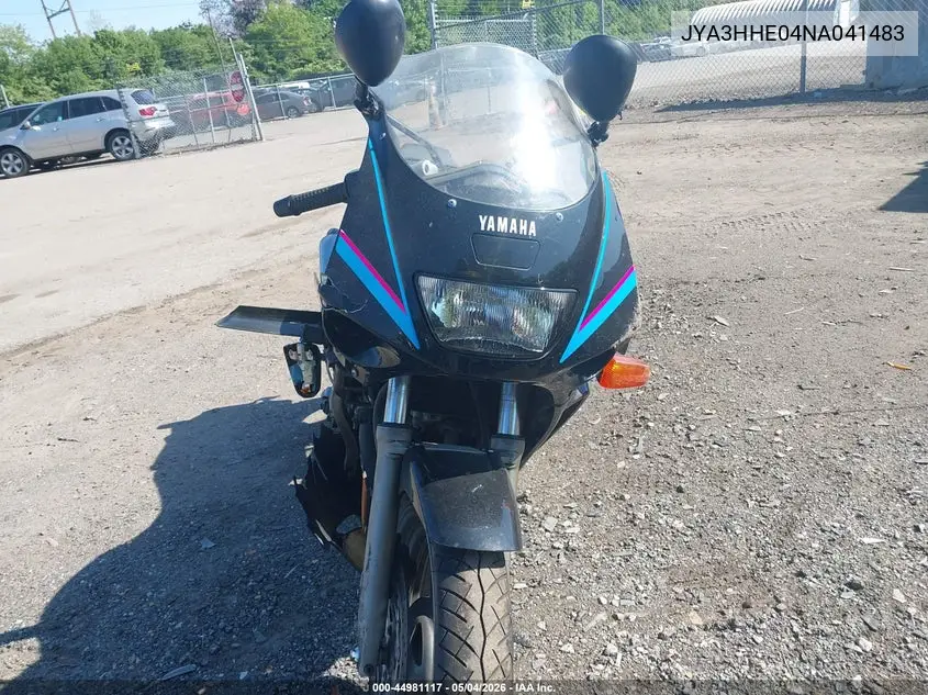 1992 Yamaha Fzr600 R VIN: JYA3HHE04NA041483 Lot: 44981117