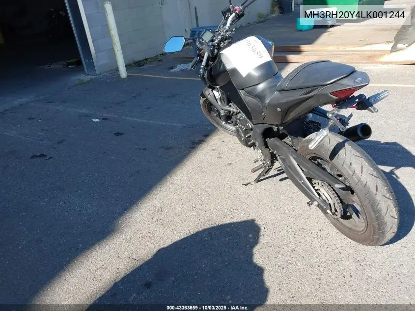 2020 Yamaha Mt-03 VIN: MH3RH20Y4LK001244 Lot: 43363659