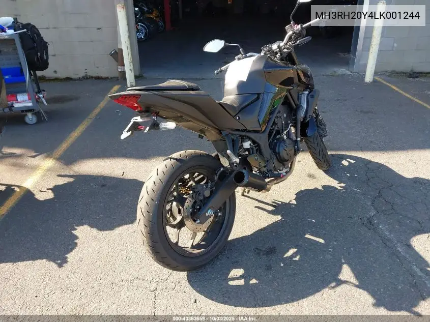 2020 Yamaha Mt-03 VIN: MH3RH20Y4LK001244 Lot: 43363659