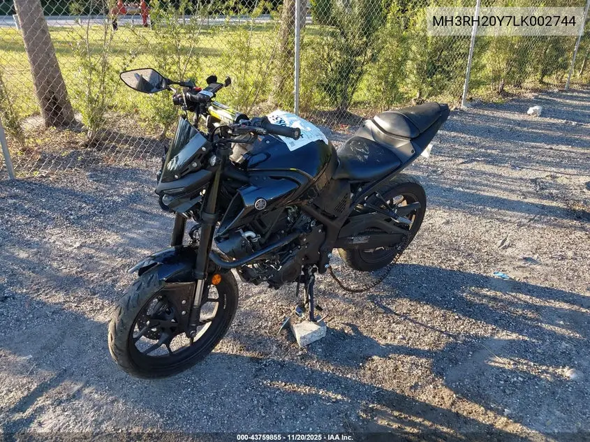 2020 Yamaha Mt-03 VIN: MH3RH20Y7LK002744 Lot: 43759855