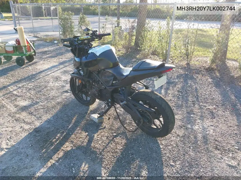 2020 Yamaha Mt-03 VIN: MH3RH20Y7LK002744 Lot: 43759855