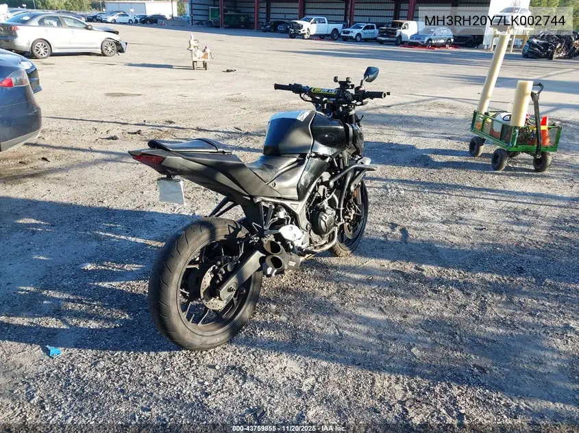 2020 Yamaha Mt-03 VIN: MH3RH20Y7LK002744 Lot: 43759855