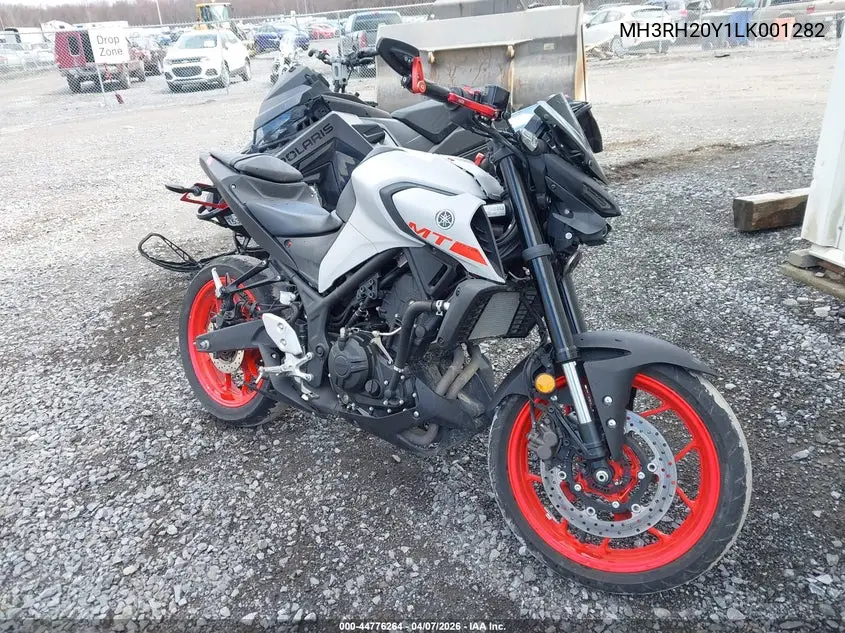 2020 Yamaha Mt-03 VIN: MH3RH20Y1LK001282 Lot: 44776264