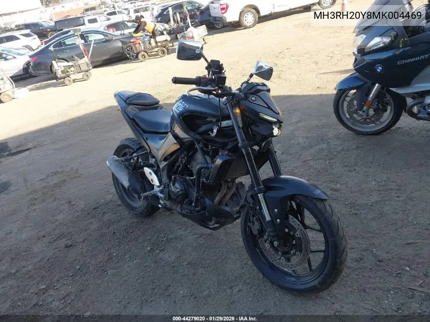 2021 Yamaha Mt-03 VIN: MH3RH20Y8MK004469 Lot: 44279020