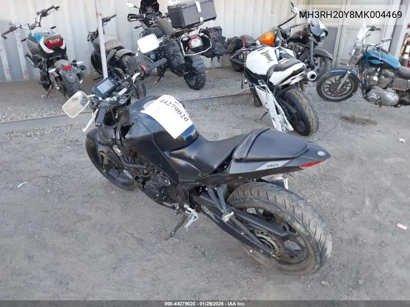 2021 Yamaha Mt-03 VIN: MH3RH20Y8MK004469 Lot: 44279020