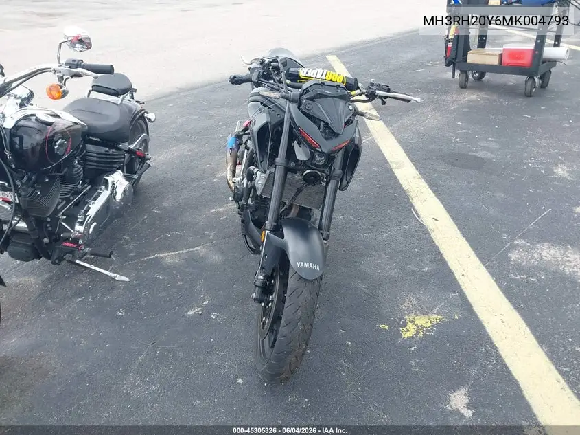2021 Yamaha Mt-03 VIN: MH3RH20Y6MK004793 Lot: 45305326