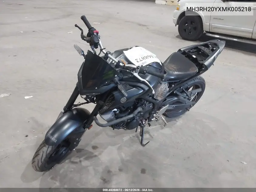 2021 Yamaha Mt-03 VIN: MH3RH20YXMK005218 Lot: 45368872