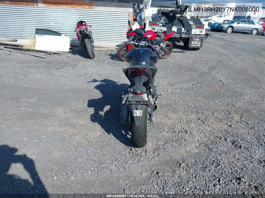 2022 Yamaha Mt-03 VIN: MH3RH20Y7NK008000 Lot: 43439297