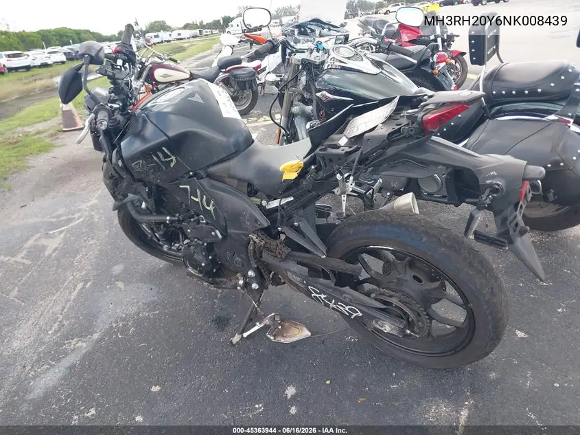 2022 Yamaha Mt-03 VIN: MH3RH20Y6NK008439 Lot: 45363944