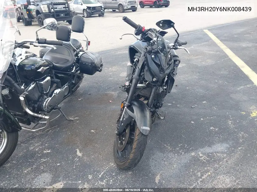 2022 Yamaha Mt-03 VIN: MH3RH20Y6NK008439 Lot: 45363944
