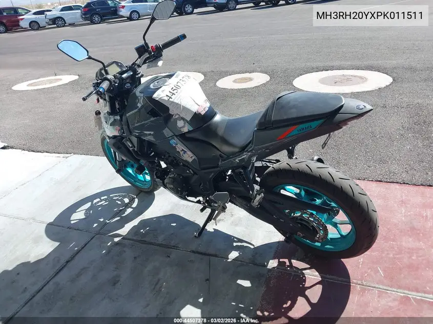 2023 Yamaha Mt-03 VIN: MH3RH20YXPK011511 Lot: 44507378