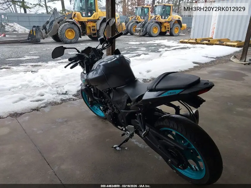 2024 Yamaha Mt-03 VIN: MH3RH20Y2RK012929 Lot: 44634979