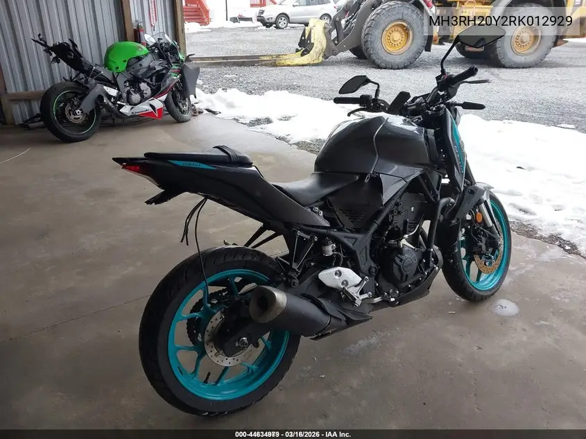 2024 Yamaha Mt-03 VIN: MH3RH20Y2RK012929 Lot: 44634979