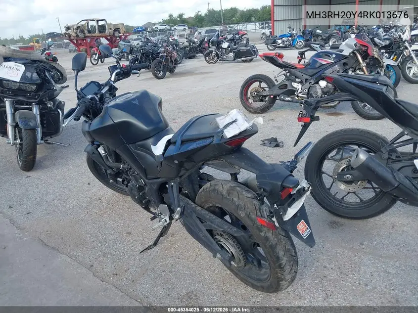 2024 Yamaha Mt-03 VIN: MH3RH20Y4RK013676 Lot: 45354025