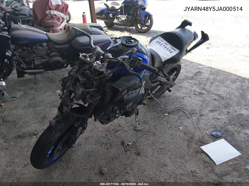 2018 Yamaha Mtn1000 C VIN: JYARN48Y5JA000514 Lot: 45171154