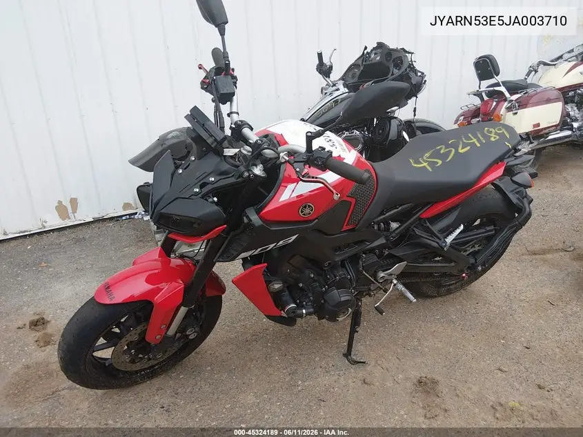 2018 Yamaha Mt09 VIN: JYARN53E5JA003710 Lot: 45324189