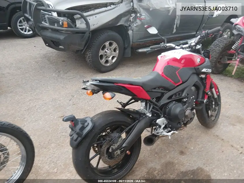 2018 Yamaha Mt09 VIN: JYARN53E5JA003710 Lot: 45324189