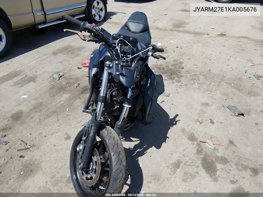 2019 Yamaha Mt07 VIN: JYARM27E1KA005676 Lot: 45088188