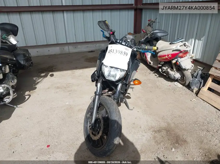 2019 Yamaha Mt07 C VIN: JYARM27Y4KA000854 Lot: 45139859