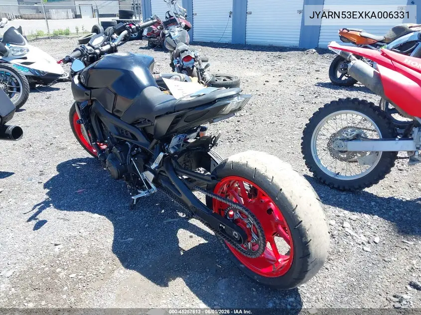2019 Yamaha Mt09 VIN: JYARN53EXKA006331 Lot: 45257613