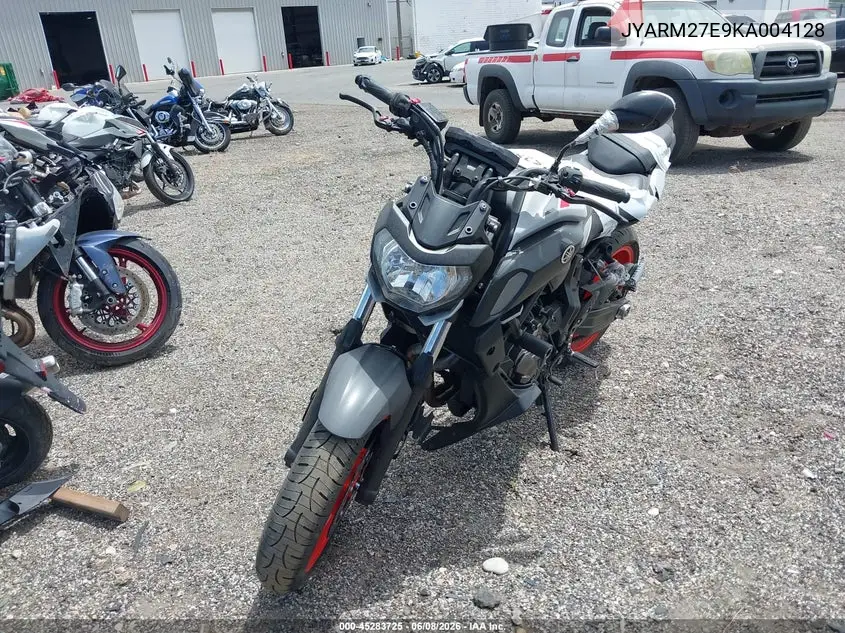 2019 Yamaha Mt07 VIN: JYARM27E9KA004128 Lot: 45283725