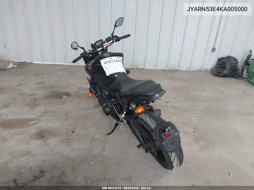 2019 Yamaha Mt09 VIN: JYARN53E4KA005000 Lot: 45473415