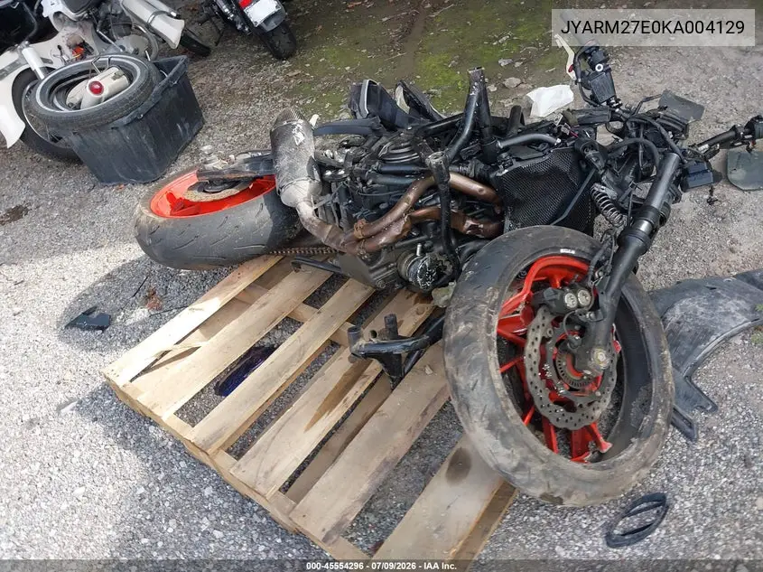 2019 Yamaha Mt07 VIN: JYARM27E0KA004129 Lot: 45554296