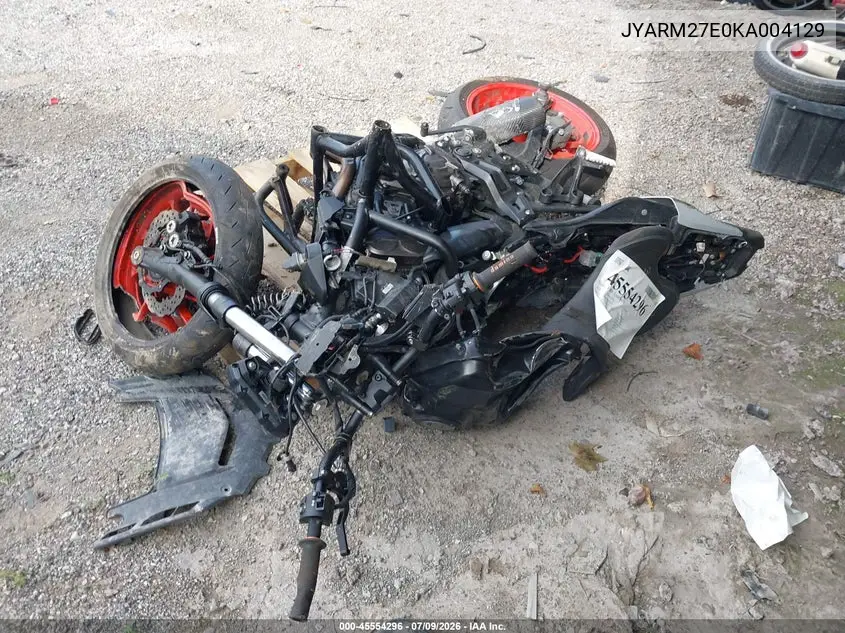 2019 Yamaha Mt07 VIN: JYARM27E0KA004129 Lot: 45554296