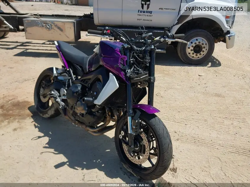 2020 Yamaha Mt09 VIN: JYARN53E3LA008505 Lot: 45092834