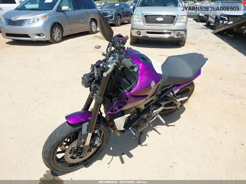 2020 Yamaha Mt09 VIN: JYARN53E3LA008505 Lot: 45092834