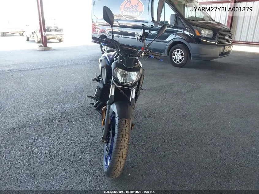 2020 Yamaha Mt07 C VIN: JYARM27Y3LA001379 Lot: 45329104