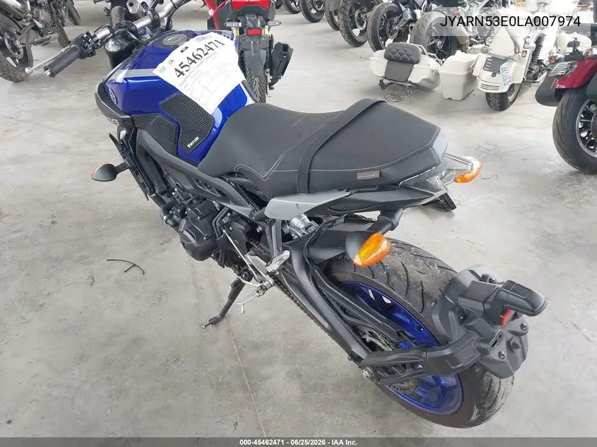 2020 Yamaha Mt09 VIN: JYARN53E0LA007974 Lot: 45462471