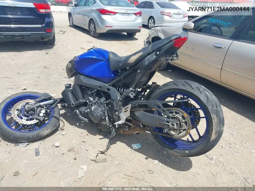 2021 Yamaha Mt09 VIN: JYARN71E2MA000444 Lot: 44917212
