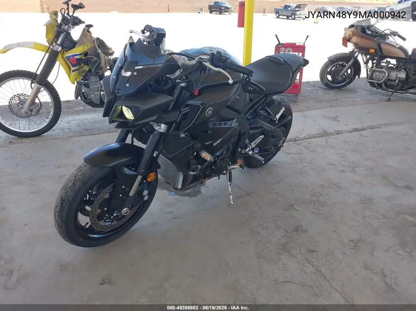 2021 Yamaha Mtn1000 C VIN: JYARN48Y9MA000942 Lot: 45398802