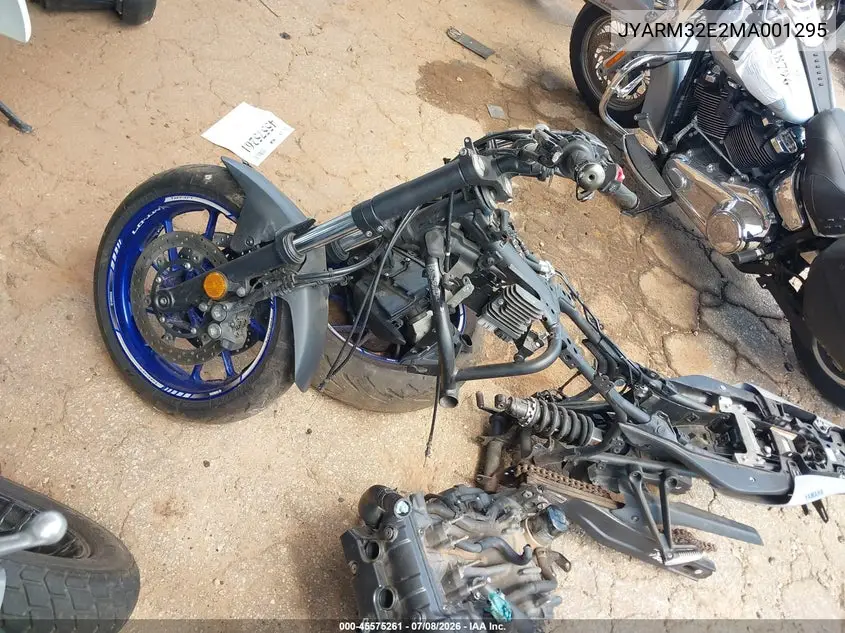 2021 Yamaha Mt07 VIN: JYARM32E2MA001295 Lot: 45575261