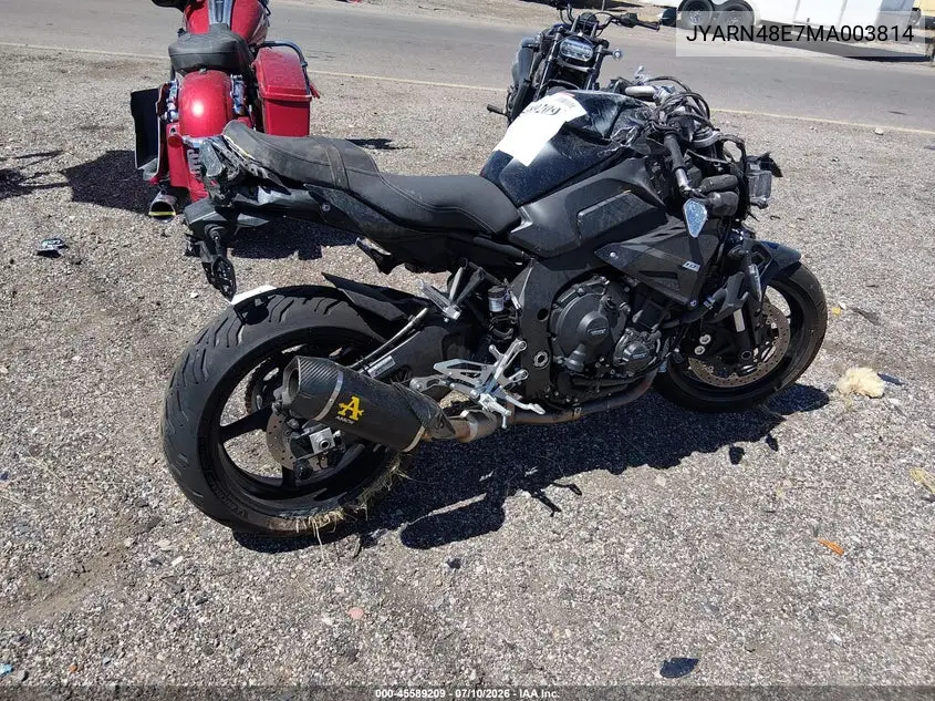2021 Yamaha Mtn1000 VIN: JYARN48E7MA003814 Lot: 45589209