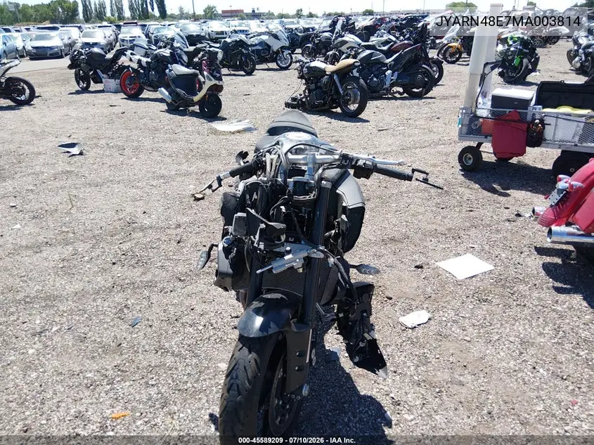 2021 Yamaha Mtn1000 VIN: JYARN48E7MA003814 Lot: 45589209