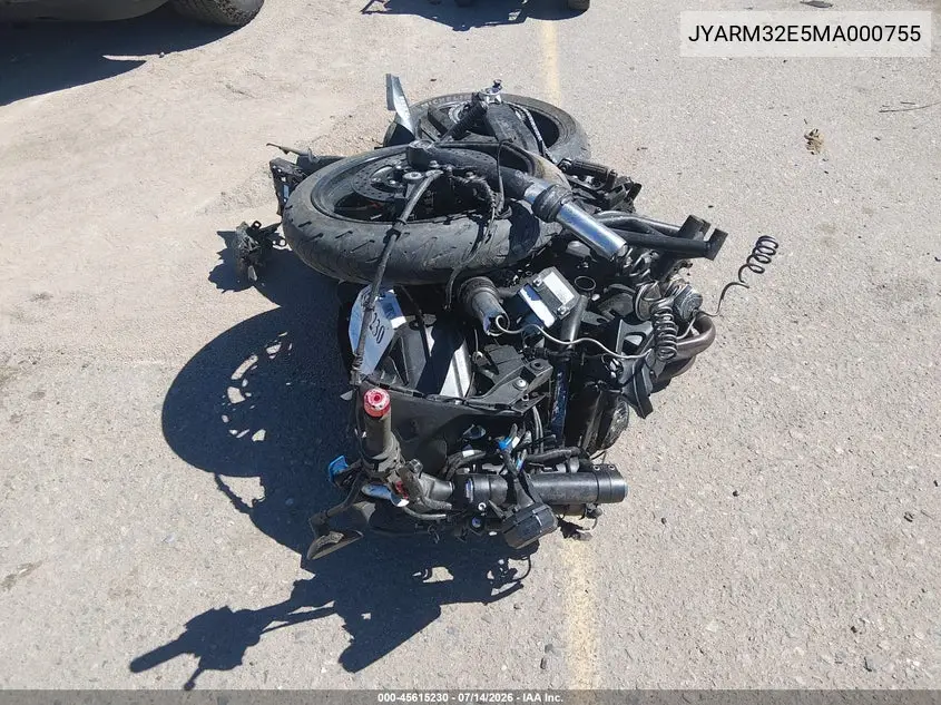 2021 Yamaha Mt07 VIN: JYARM32E5MA000755 Lot: 45615230
